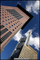 Frankfurter Hochhäuser: Japan-Center und Commerzbank Tower