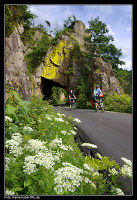 Felsentunnel am Fahrradweg Tour de Murg im Murgtal bei Forbach-Kirschbaumwasen